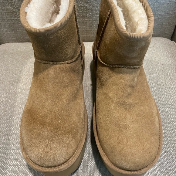 UGG Classic Mini Platform Chestnut Brown Boot Size 9 - Picture 5 of 12